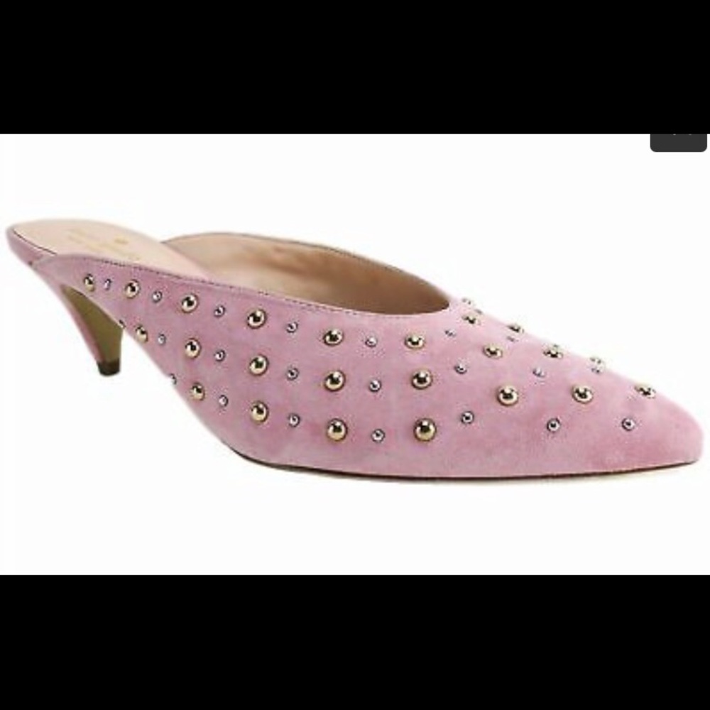 Kate Spade Pink Studded Mules - Picture 2 of 7
